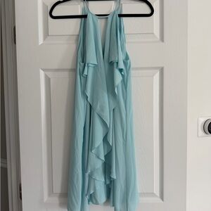 BCBGMAXAZRIA Aqua Ruffle Dress - S